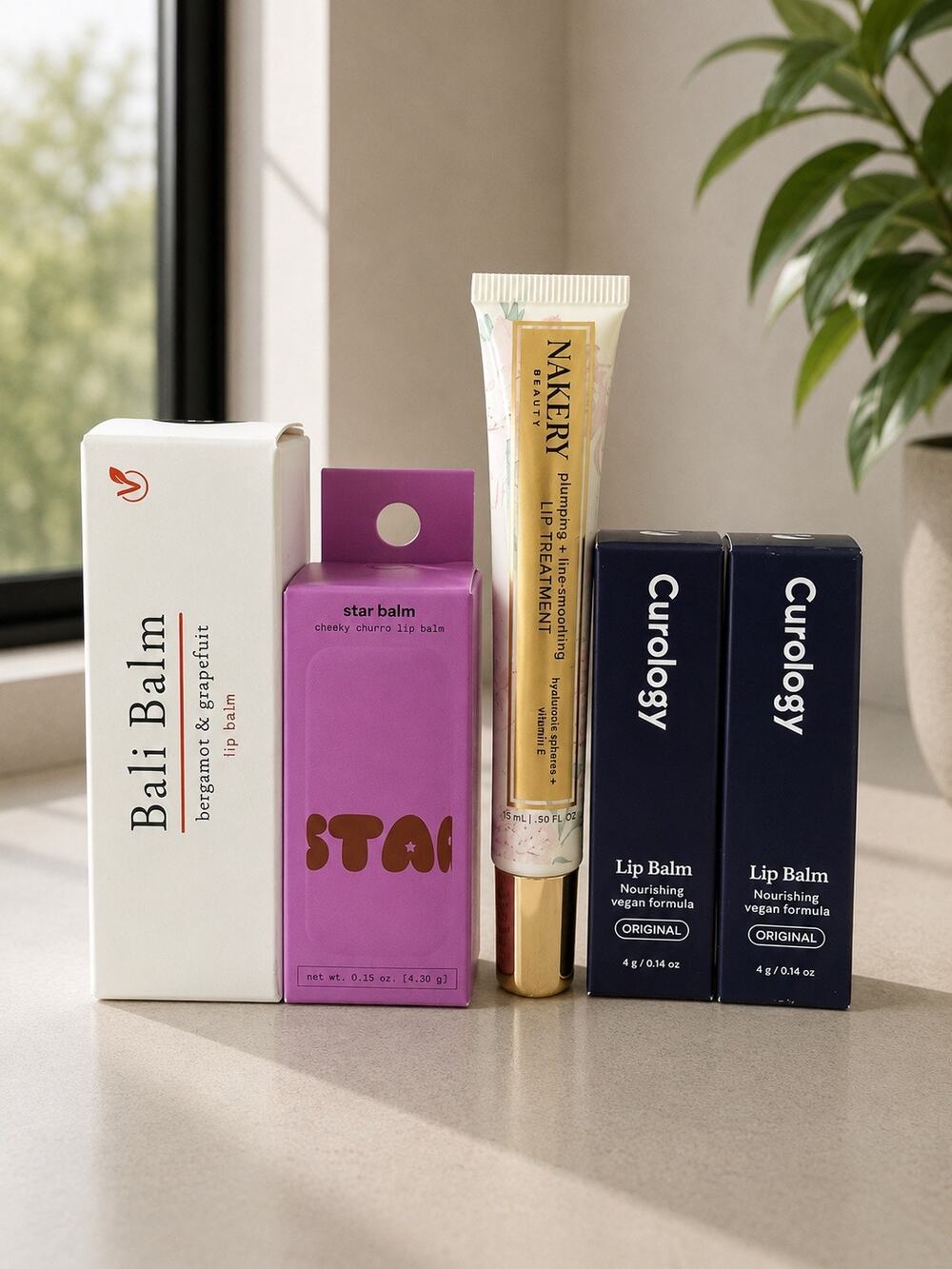 $80 Ultimate Lip Care Bundle NIB Bali Balm Star Balm Nakery Curology Hydrating